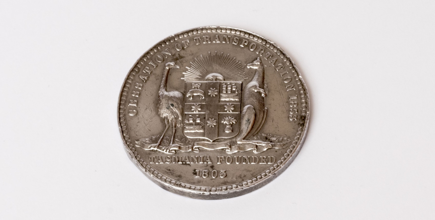 photograph of a historic token used at the Port Arthur Historic Site