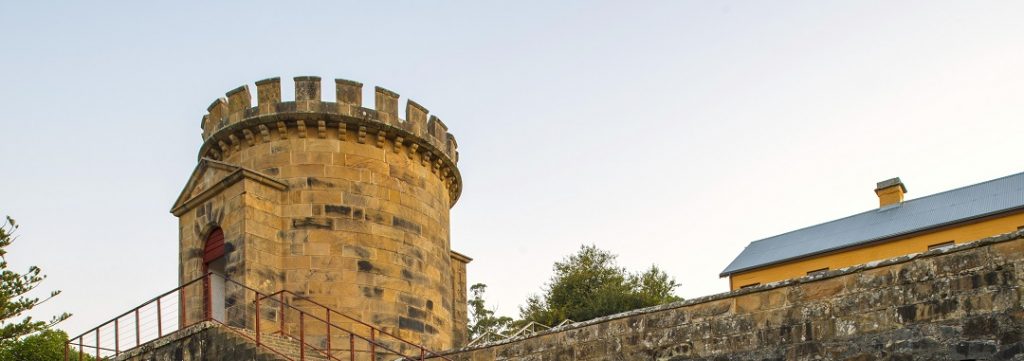 the historic guard tower at port arthur