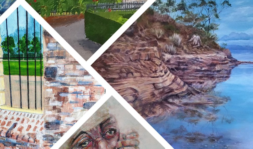 A collage of work by the Peninsula Art Group