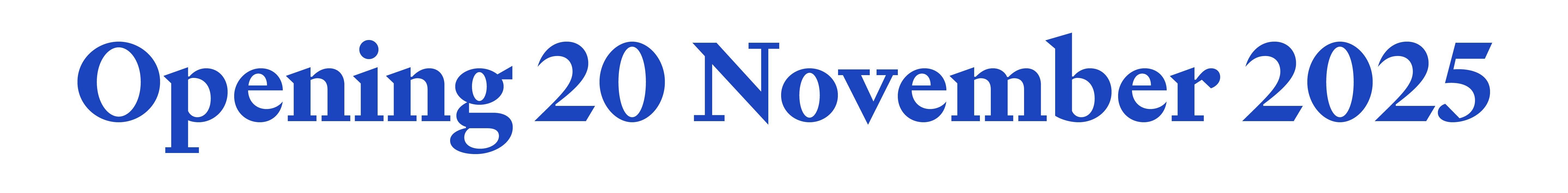 Opening November 20 2025